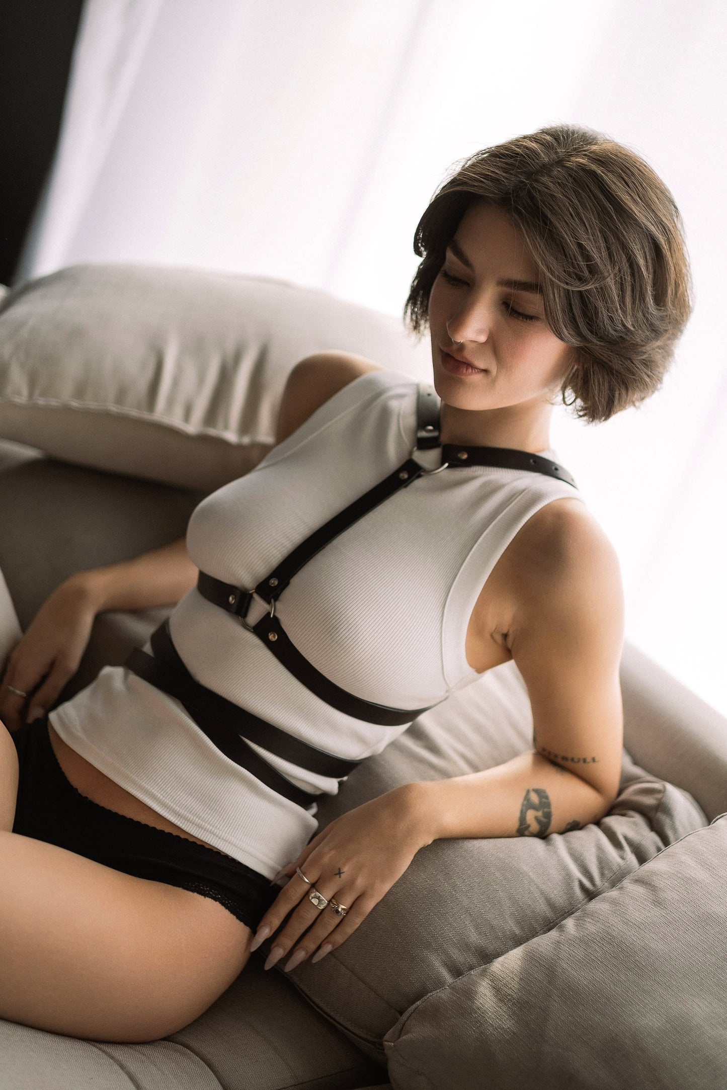 Kirah Leather Body Harness