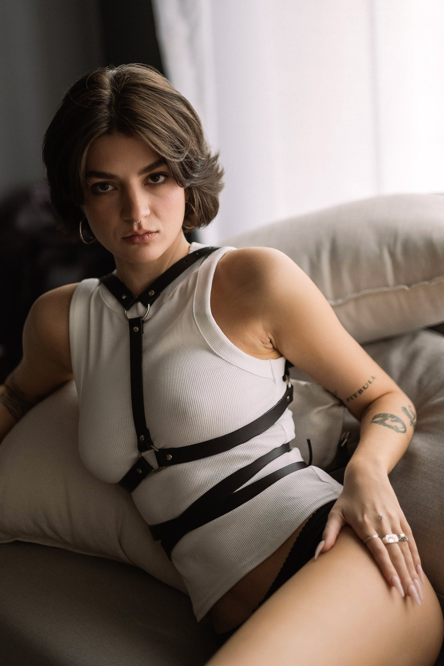 Kirah Leather Body Harness
